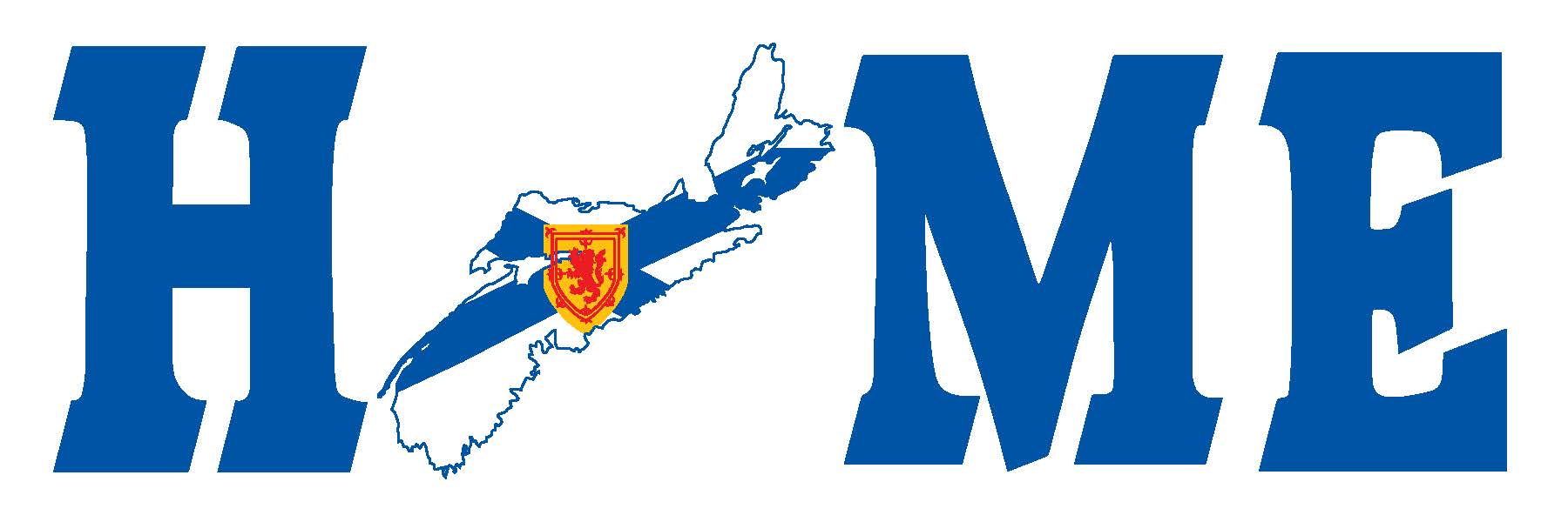 My Home Apparel Sticker Flag w/ White Background Nova Scotia HOME Bumper Sticker/Decal