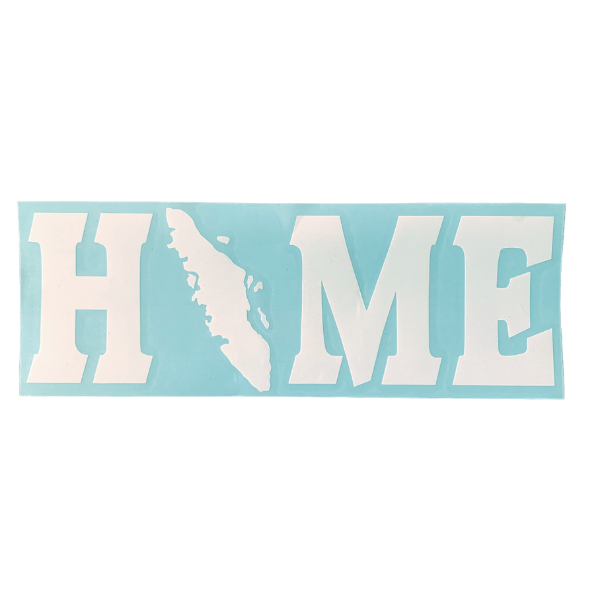 rectangular Sticker white Letters Vancouver Island HOME Bumper Sticker/Decal