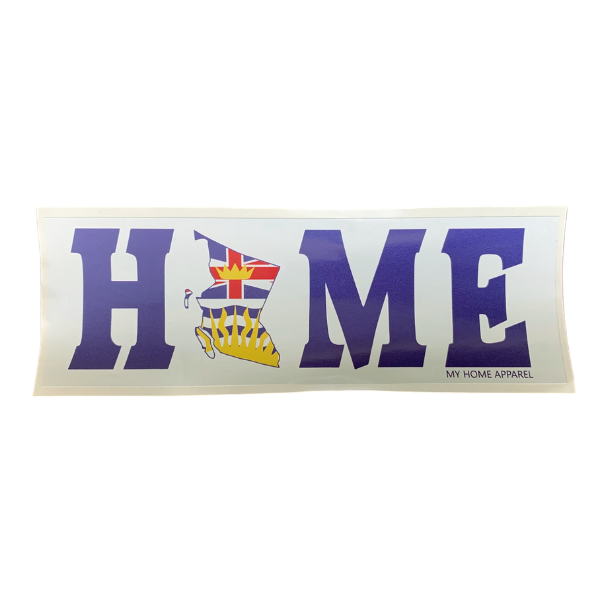 rectangular Sticker Multicolor British Columbia Bumper Sticker/Decal
