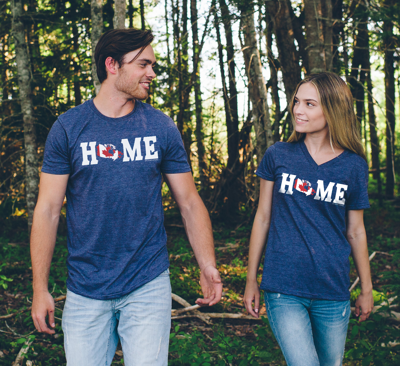 My Home Apparel T-Shirt (Graphic) - Unisex Navy Haze / Small Canada Flag Unisex T-Shirt