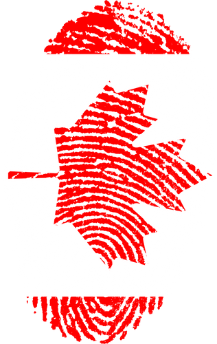 Fingerprint Canadian Flag