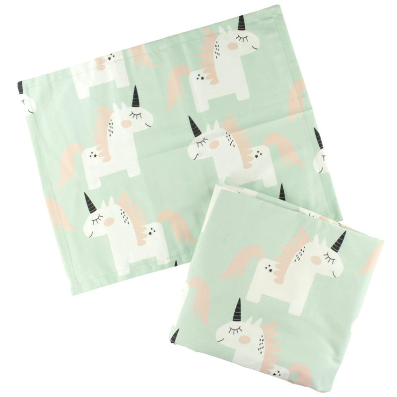 Pillow for children's room - world map - pastel colours