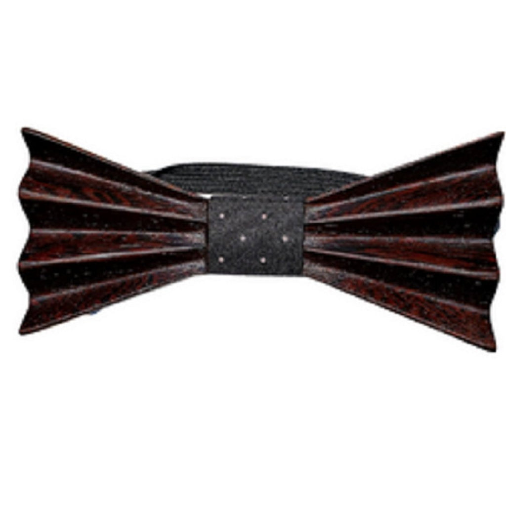 Rich dark wood with light red polka dots