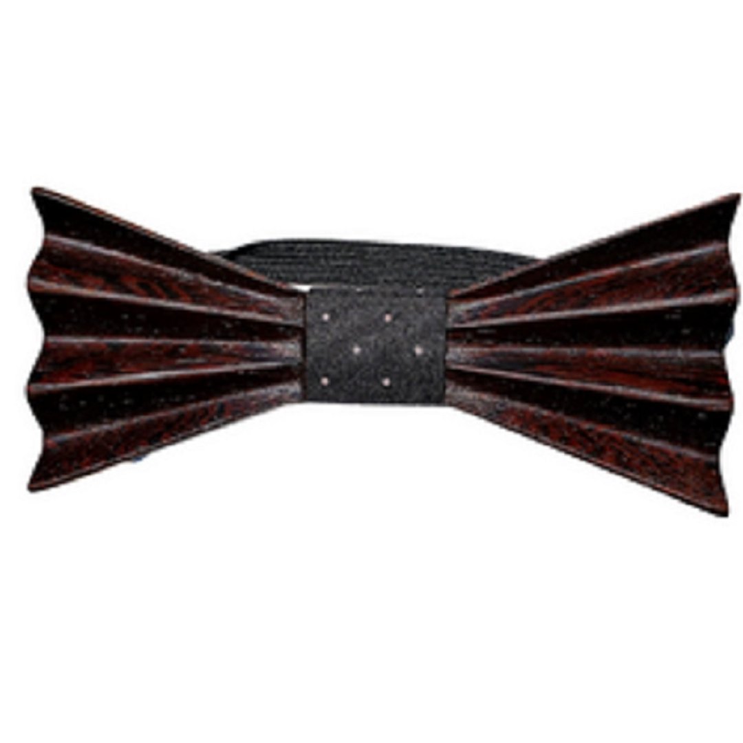 Rich dark wood with light red polka dots