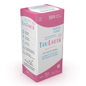 side view of box of Tru Earth pink and white 