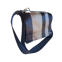 Load image into Gallery viewer, front view of a shoulder bag in dark and light colours
