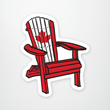 Load image into Gallery viewer, red and white Muskoka chair - coloured like the Canadian Flag
