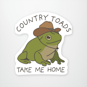 green toad with cowboy hat on