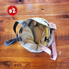 Load image into Gallery viewer, Fire Tote bag made from decommissioned fire gear, open view
