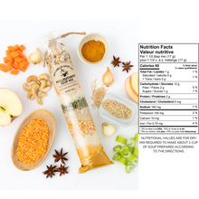 Load image into Gallery viewer, variety of ingredients around bag filled with spices and other ingredients beside nutritional facts
