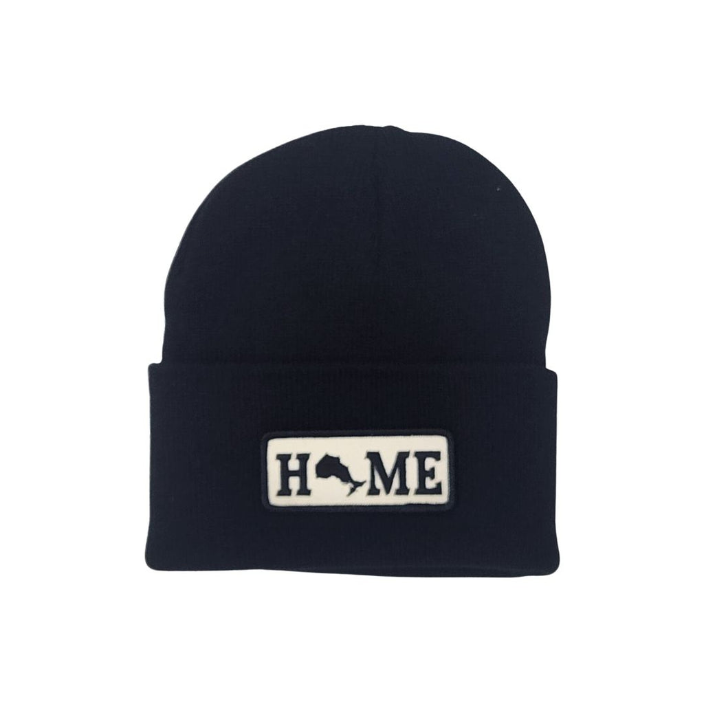 Black beanie with Ontario 'HOME' patch on a white background