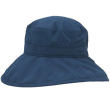 Load image into Gallery viewer, Navy coloured wide brim nylon hat

