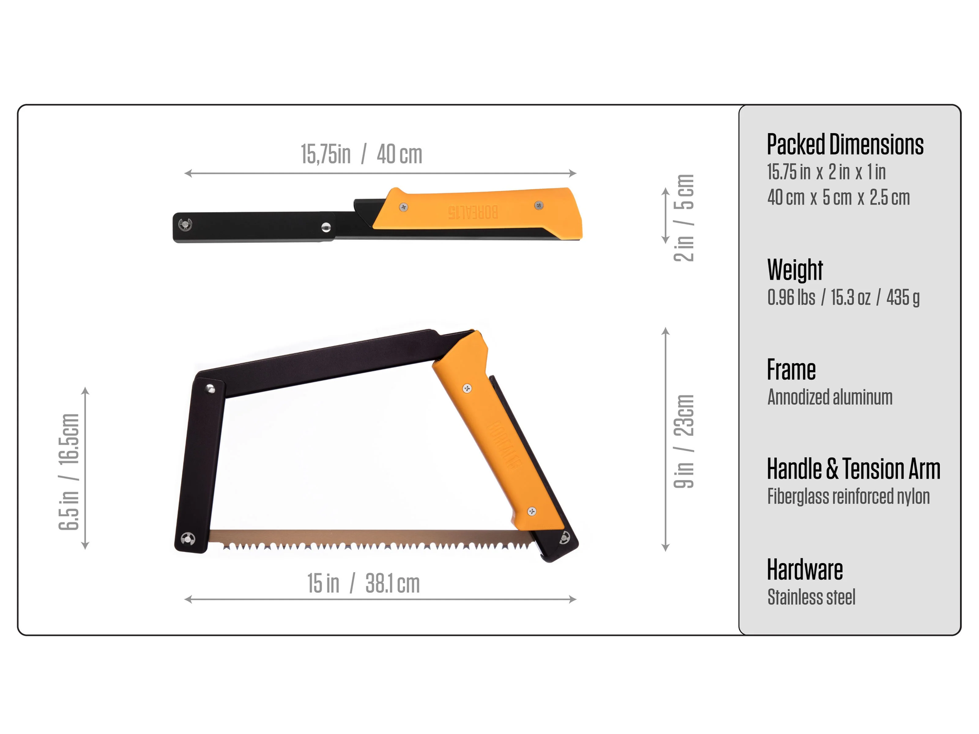Agawa Tools 15" / Yellow handle Foldable Bow Saw