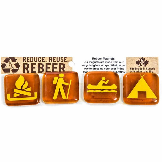  Accessory Camp / brown Magnet Sets brown with yellow graphics