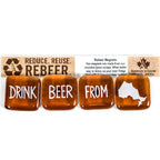 Accessory Drink Beer From Here / brown Magnet Sets with white print and graphics