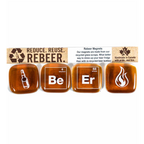  Accessory Element / brown Magnet Sets with white print and graphics