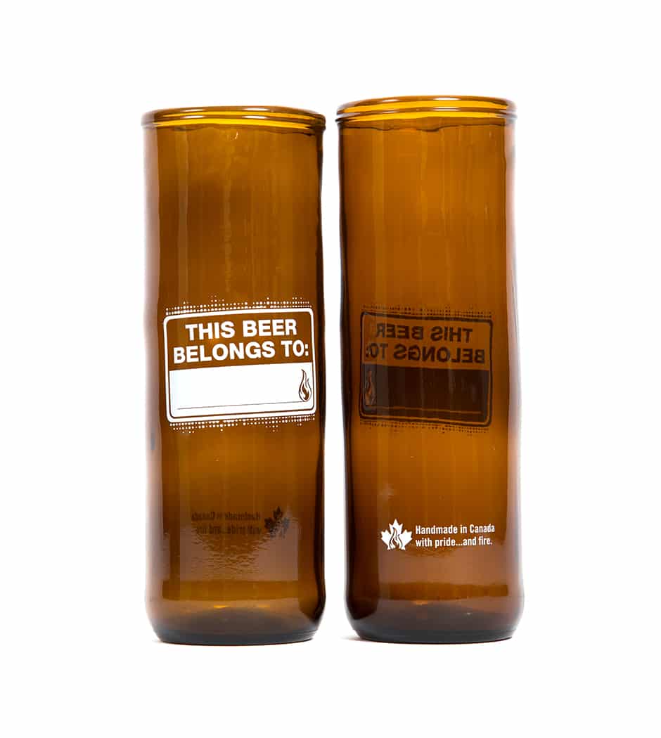 Artech Studios Drinkware This Beer Belongs To...Upcycled Beer Glass