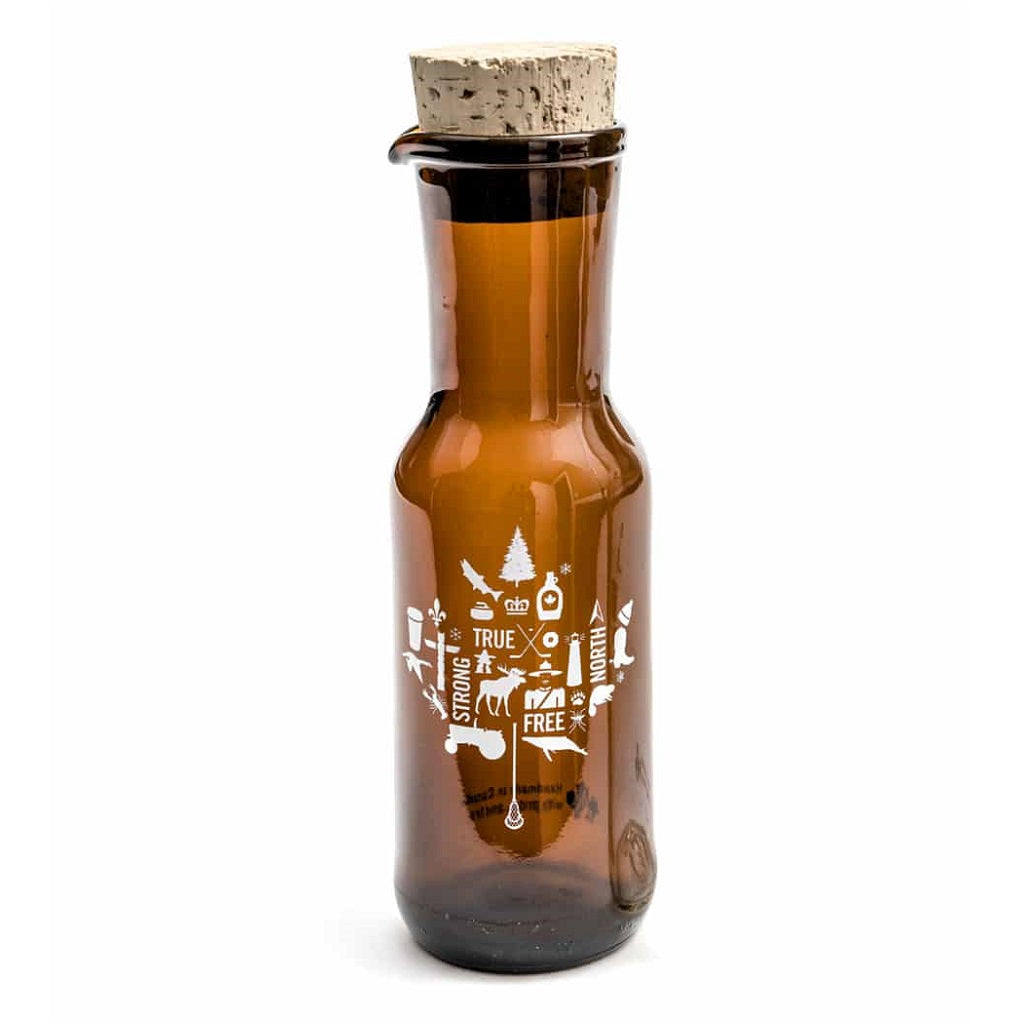 Artech Studios Kitchen Leaf / Amber Upcycled Maple Syrup Carafes