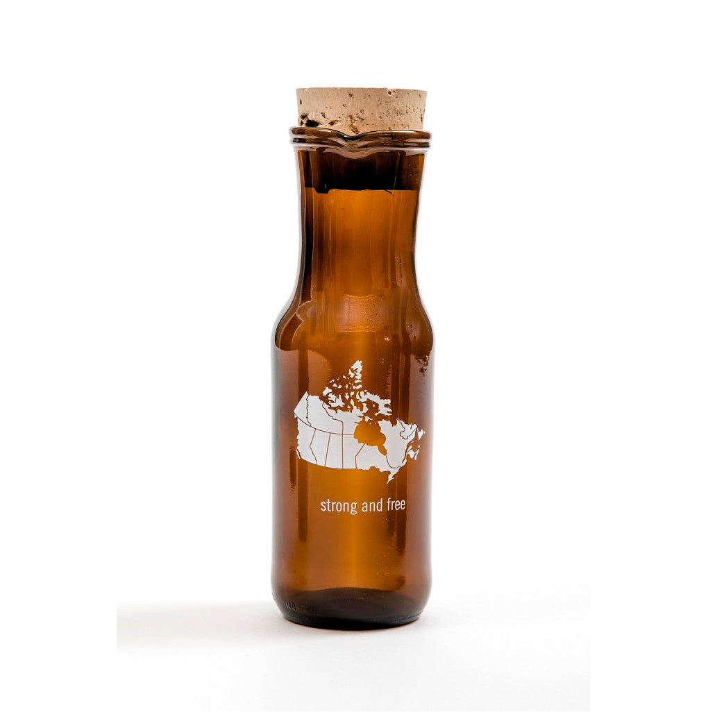 Artech Studios Kitchen Map / Amber Upcycled Maple Syrup Carafes