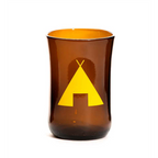  Tableware Tent Great Outdoors Tumblers brown with yellow graphic of a tent