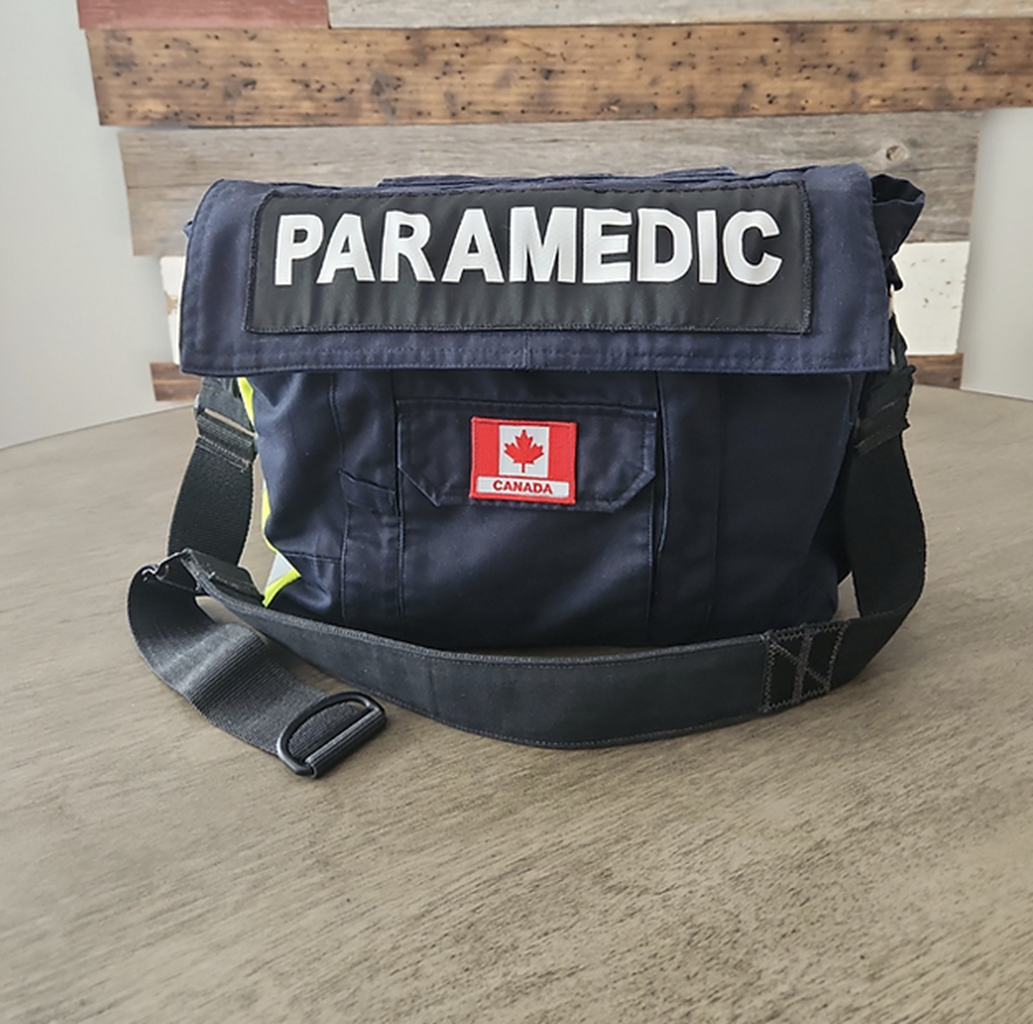 Back in Service bag Messenger Bag -Upcycled Paramedic Uniform