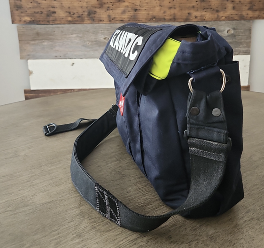 Back in Service bag Messenger Bag -Upcycled Paramedic Uniform