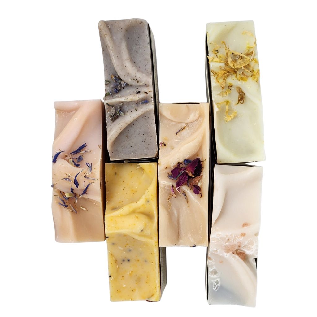 tops of handmade soap