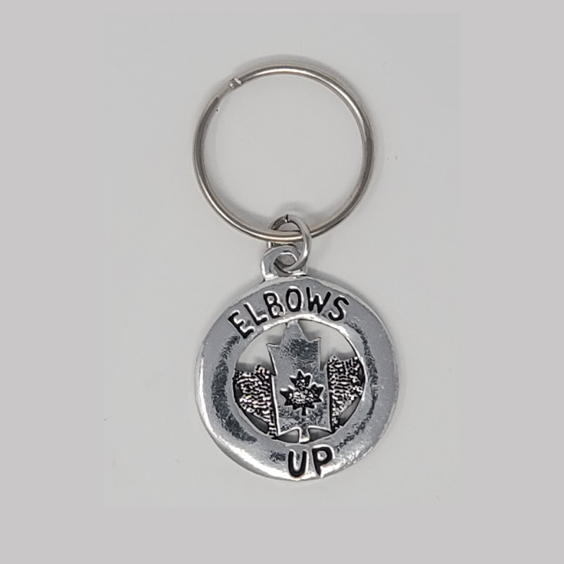 Basic Spirit Canada Christmas ornament Elbows Up Pewter  Elbows Up Key Chain