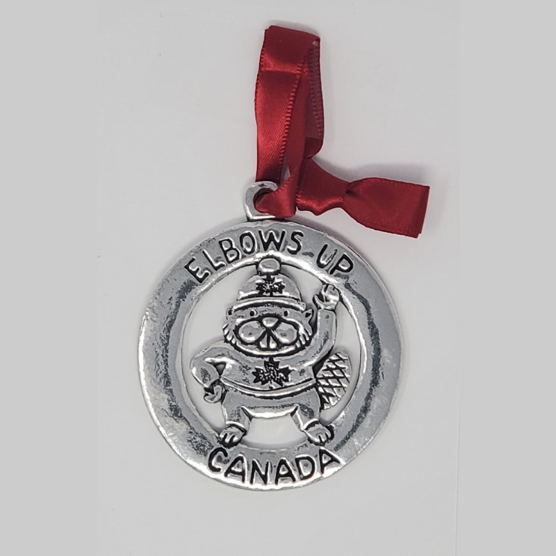 Basic Spirit Canada Christmas ornament Elbows Up Pewter Ornament Elbows Up