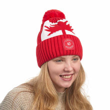 Load image into Gallery viewer, Canadian Knitwear scarf Red / Maple Leaf Canada  &amp;  Maple Leaf Cotton Toques with Pom -winter hat
