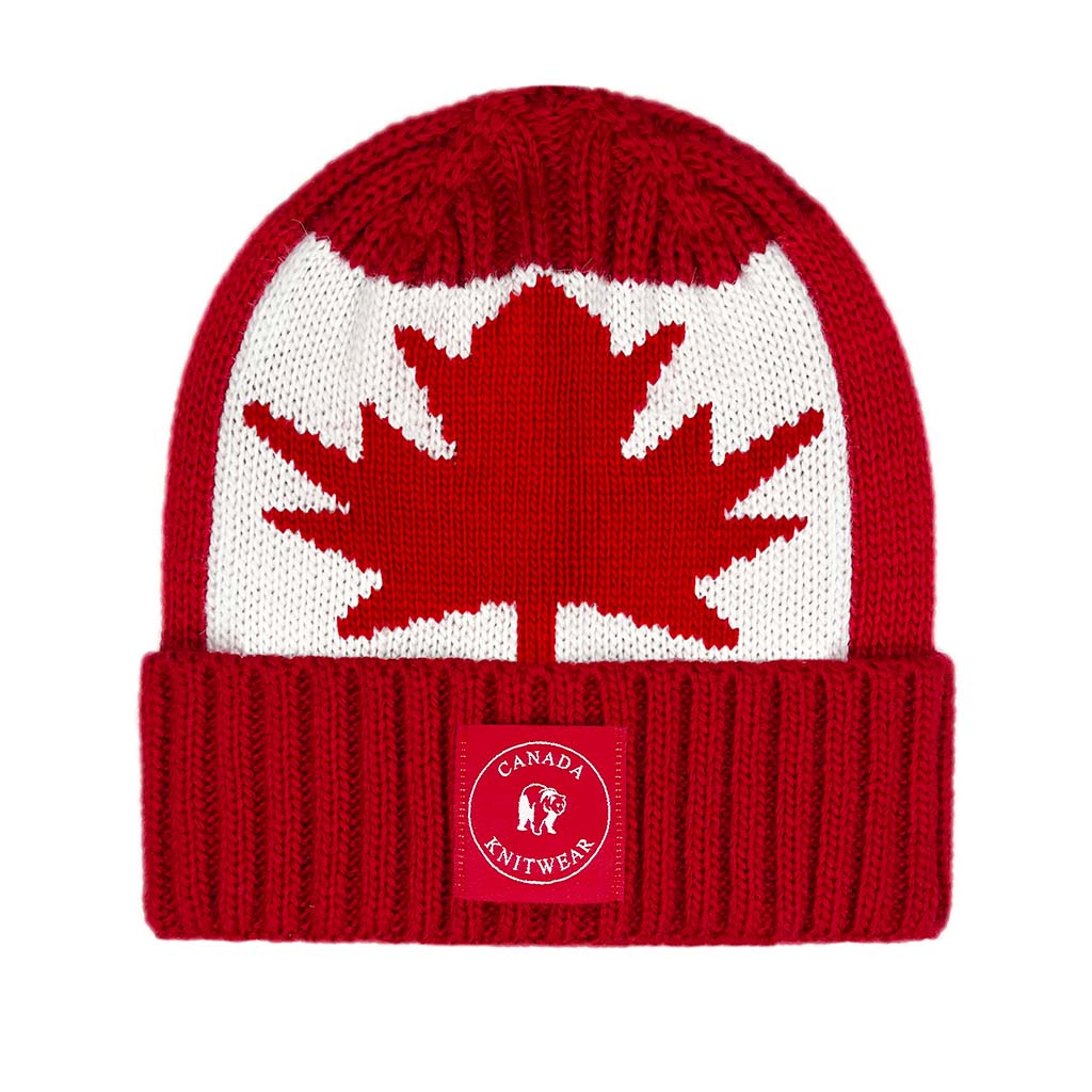 Canadian Knitwear Winter Hat Red Maple Leaf Cotton Toques-winter hats