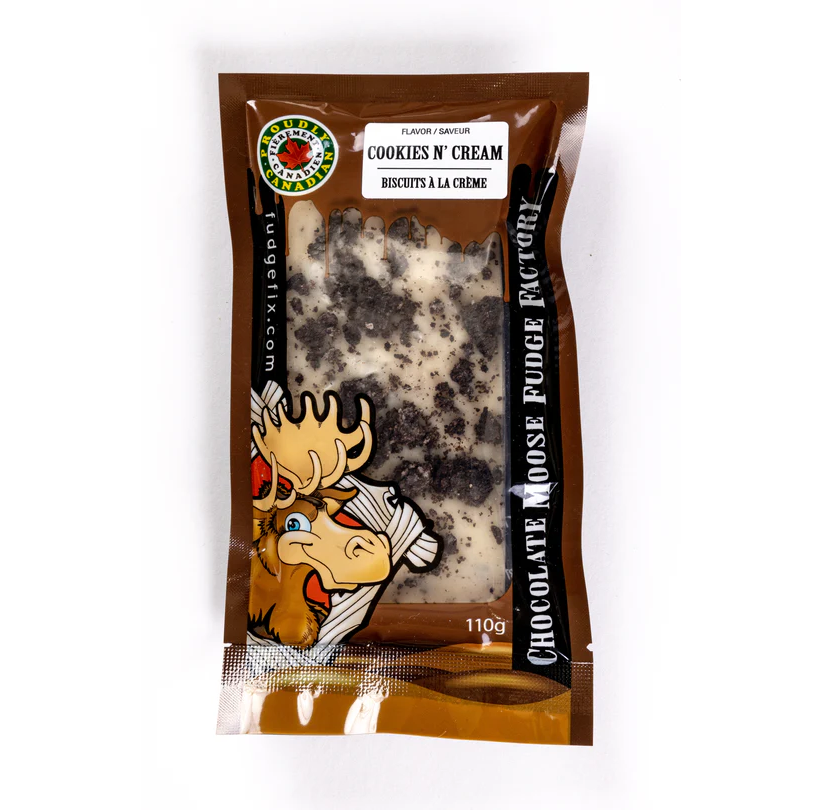 Chocolate Moose Fudge Factory Pantry Cookies & Cream Fudge Bar