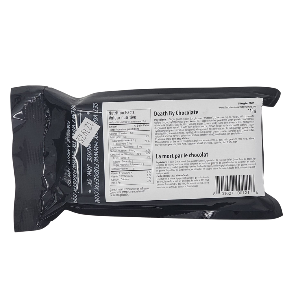 Chocolate Moose Fudge Factory Pantry Death by Chocolate Fudge Bar