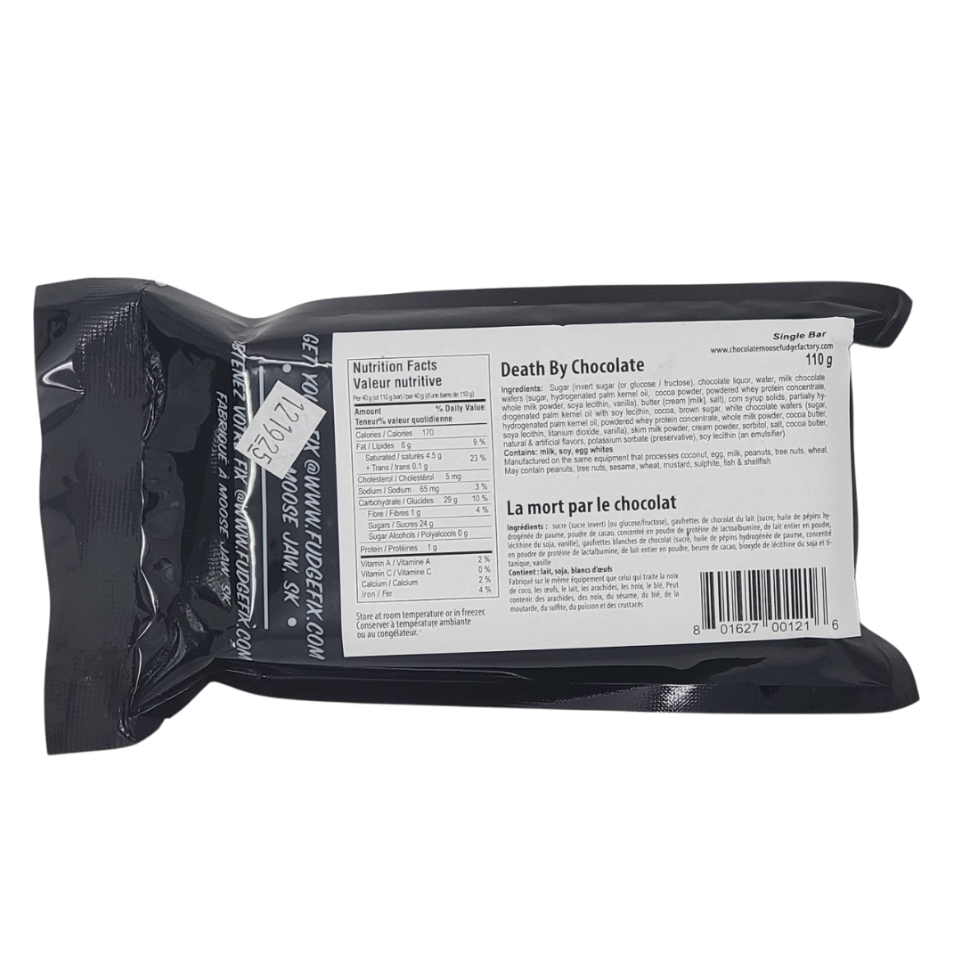 Chocolate Moose Fudge Factory Pantry Death by Chocolate Fudge Bar