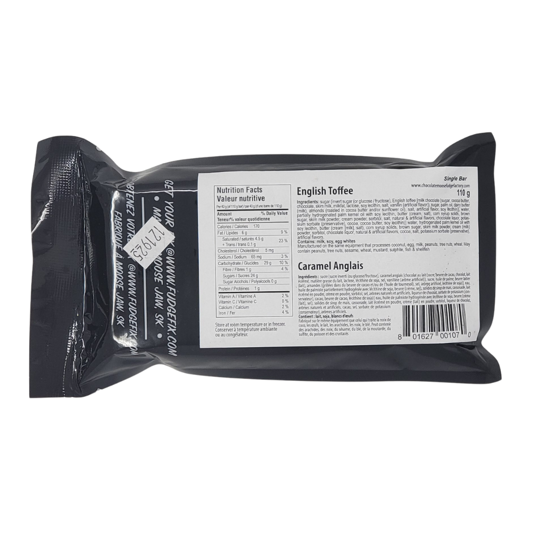 Chocolate Moose Fudge Factory Pantry English Toffee Fudge Bar