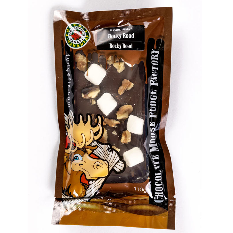 Chocolate Moose Fudge Factory Pantry Rocky Road- 110g Fudge Bar