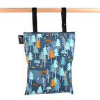 Double Duty Wet Bag hanging from straps with front and top zippers