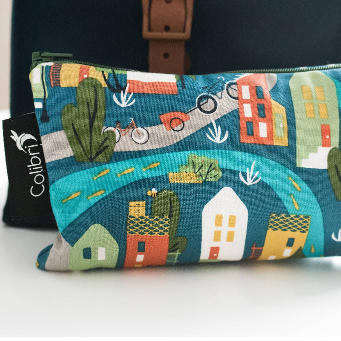 Colibri Canada Urban Cycle Reusable Snack Bag - Medium side view