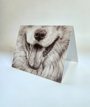 Load image into Gallery viewer, up close view of a dogs nose and mouth Greeting Cards
