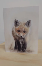 Load image into Gallery viewer, Fox walking towards you Animal Print Greeting Cards
