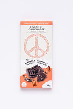 Load image into Gallery viewer, chocolate bar in a wrapper, with a peace symbol on the front
