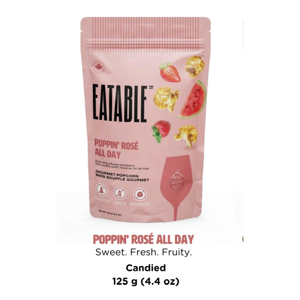Eatable Popcorn snacks Poppin' Rose All Day Gourmet Caramel Popcorn Gourmet Happy Hour Inspired Popcorn