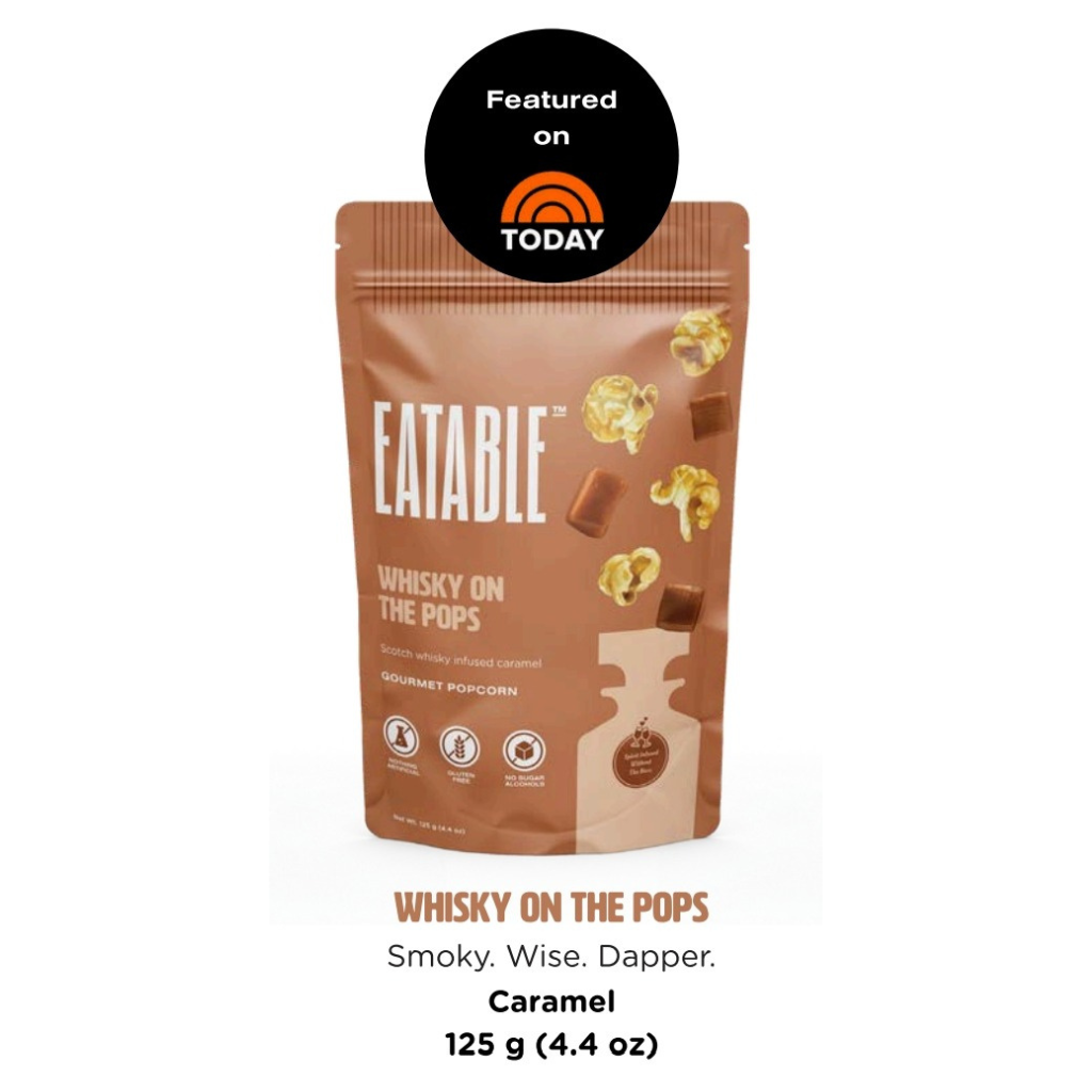Eatable Popcorn snacks Whisky on the Pops Gourmet Caramel Popcorn Gourmet Happy Hour Inspired Popcorn