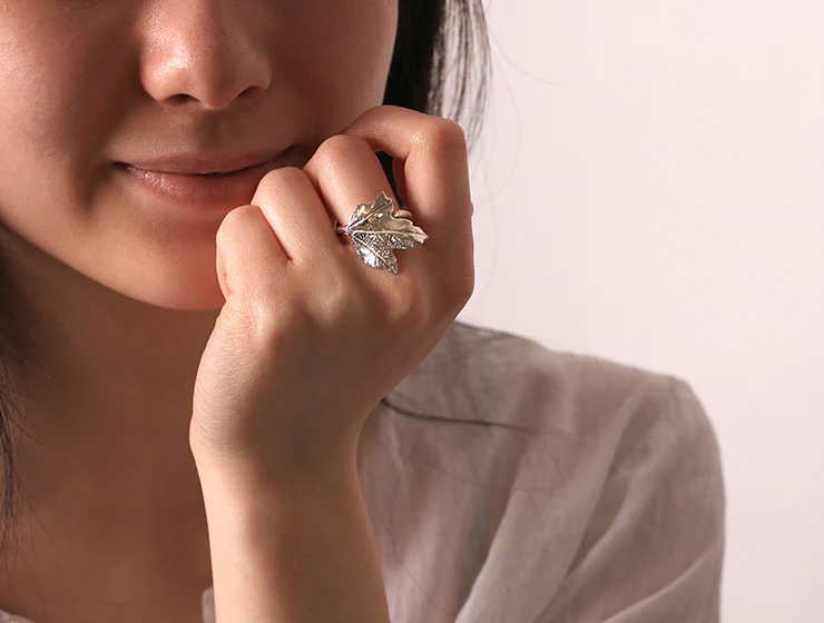 Even Design ring Maple Leaf Sterling Silver Ring