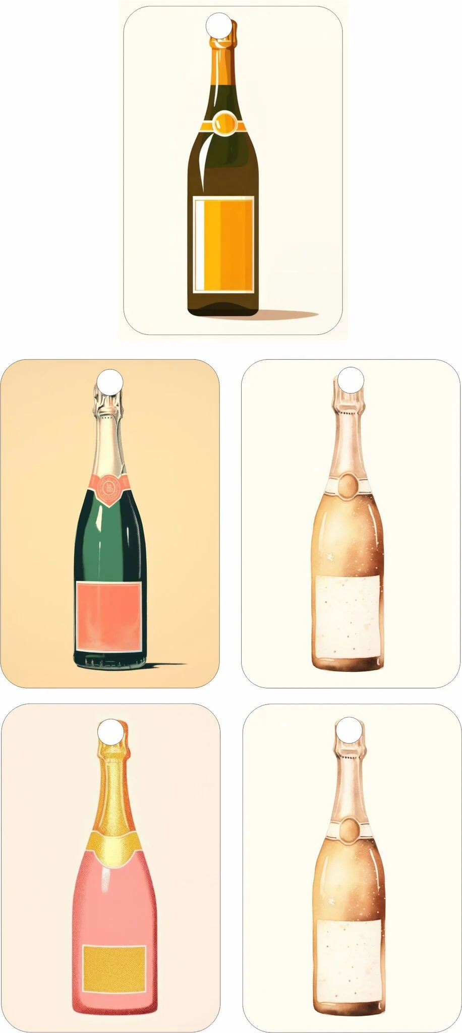 Giftologie gift tags Cheers! Pop! Bubbly! Gift Tags