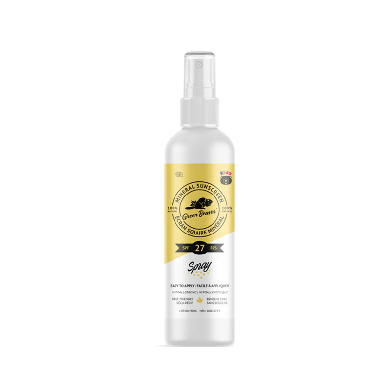 Green Beaver sunscreen Kids / Spray / 27 100% Natural Sunscreens