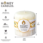 Honey Candles Accessory Pearl Beeswax Heritage Drip Pillar Candle