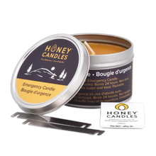 Load image into Gallery viewer, Honey Candles candle Natural Beeswax Emergency Candle Tin
