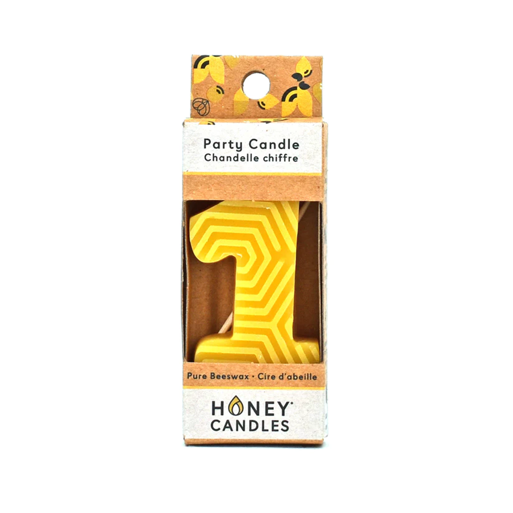 Honey Candles celebrations Natural / 1 Number Candles