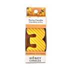 Honey Candles celebrations Natural / 3 Number Candles